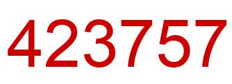 Number 423757 red image