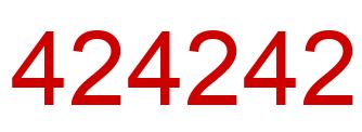 Number 424242 red image