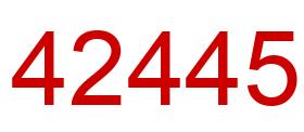 Number 42445 red image