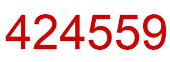 Number 424559 red image
