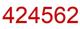Number 424562 red image