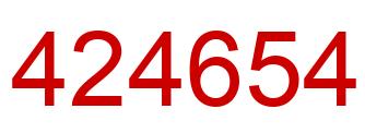Number 424654 red image
