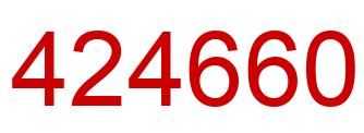 Number 424660 red image