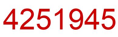 Número 4251945 imagen rojo