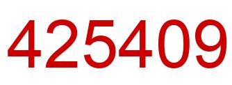 Número 425409 imagen rojo