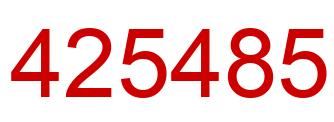 Number 425485 red image