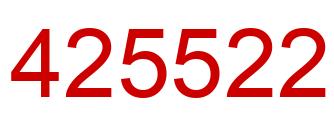 Número 425522 imagen rojo