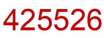 Número 425526 imagen rojo
