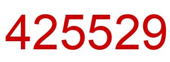 Número 425529 imagen rojo