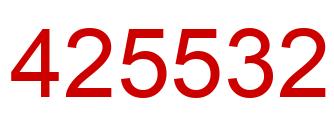 Number 425532 red image