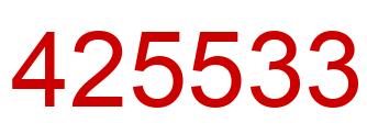 Número 425533 imagen rojo