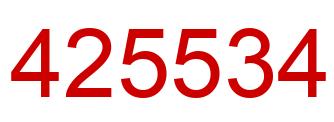 Número 425534 imagen rojo