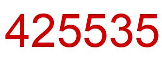 Número 425535 imagen rojo