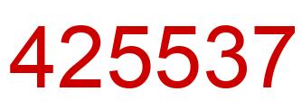 Número 425537 imagen rojo