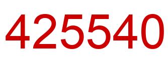 Número 425540 imagen rojo