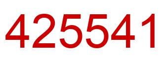 Número 425541 imagen rojo
