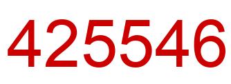 Number 425546 red image