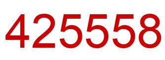 Number 425558 red image