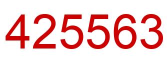 Number 425563 red image