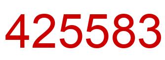 Number 425583 red image
