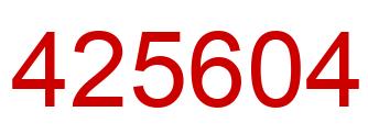 Number 425604 red image