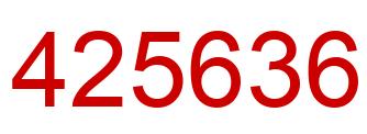 Number 425636 red image