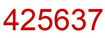 Number 425637 red image
