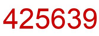 Number 425639 red image