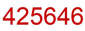 Number 425646 red image