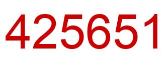 Number 425651 red image