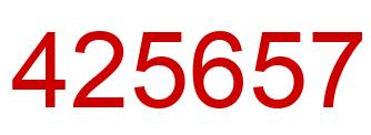 Number 425657 red image