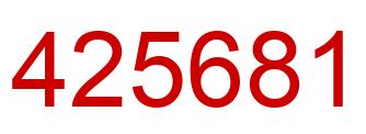 Number 425681 red image