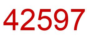 Number 42597 red image
