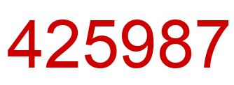 Número 425987 imagen rojo