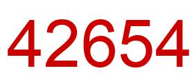 Number 42654 red image