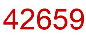 Number 42659 red image