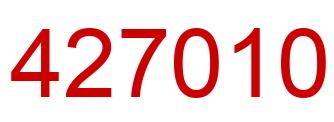 Number 427010 red image