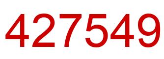 Number 427549 red image