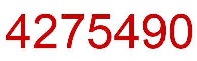 Number 4275490 red image