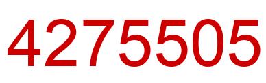 Number 4275505 red image