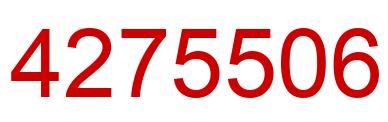 Number 4275506 red image
