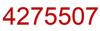 Number 4275507 red image