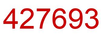 Number 427693 red image