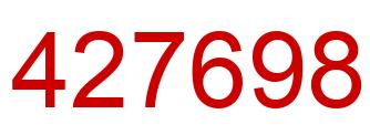 Number 427698 red image