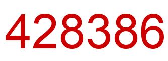 Number 428386 red image
