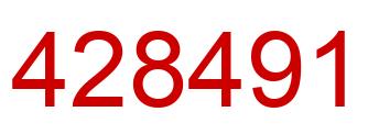 Number 428491 red image