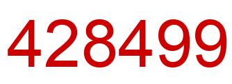 Number 428499 red image