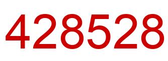 Number 428528 red image