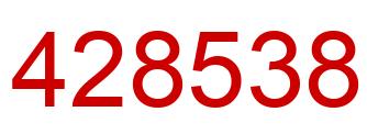 Number 428538 red image