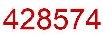 Number 428574 red image